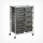 15 Drawer Mobile Storage Trolley Black & Chrome 640x390x970mm | Adexa G021C